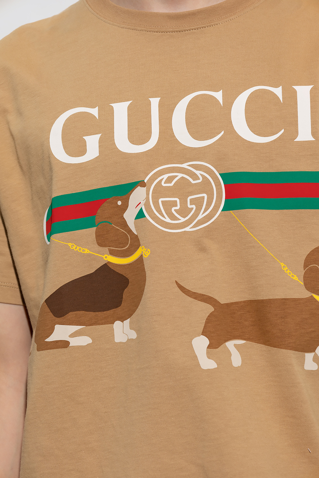 Brown Cotton T - Gucci GG monogram shoulder bag - shirt